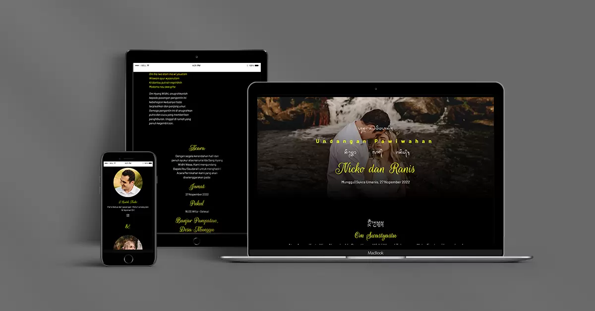 Maiundangan - Desain Undangan Digital Black Lava