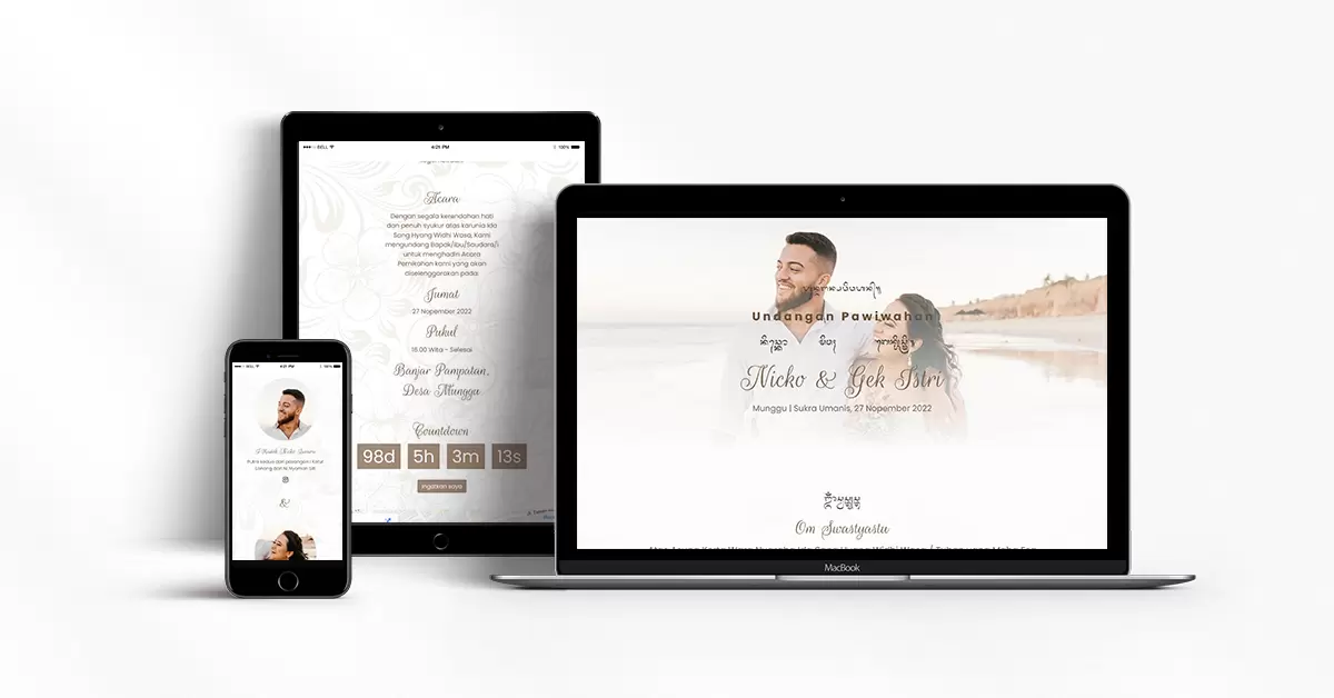 Maiundangan - Desain Undangan Digital White Aesthetic