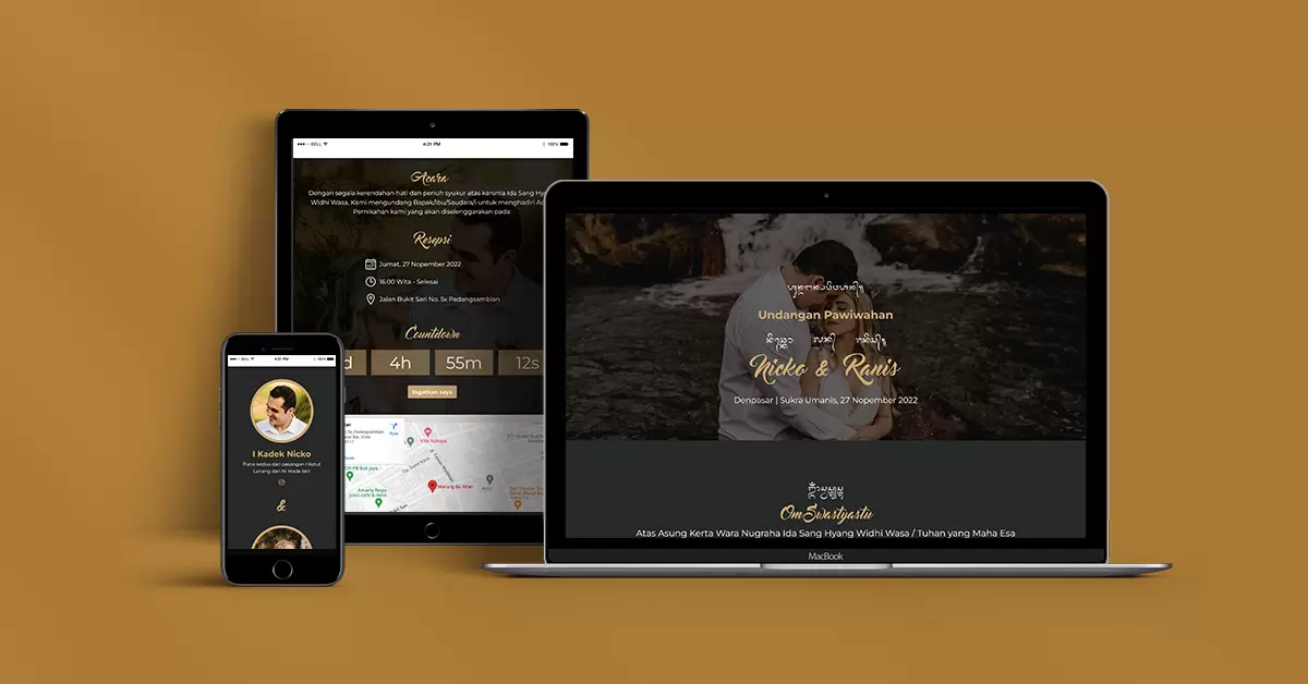 Maiundangan - Desain Undangan Digital Gold Rustic