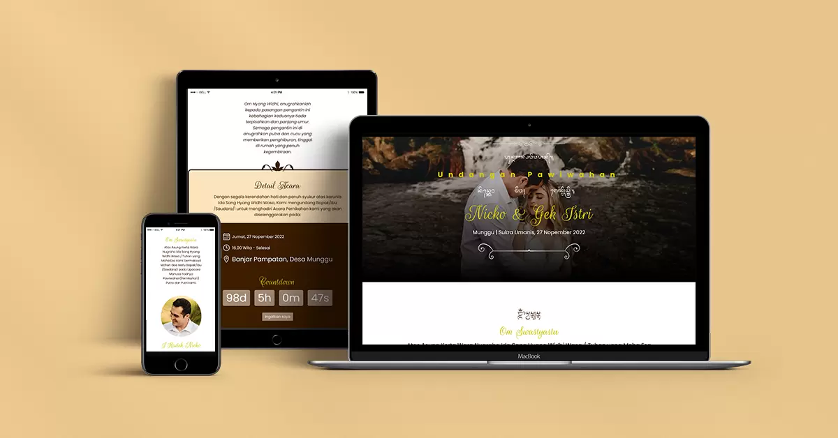 Maiundangan - Desain Undangan Digital Dark Brown