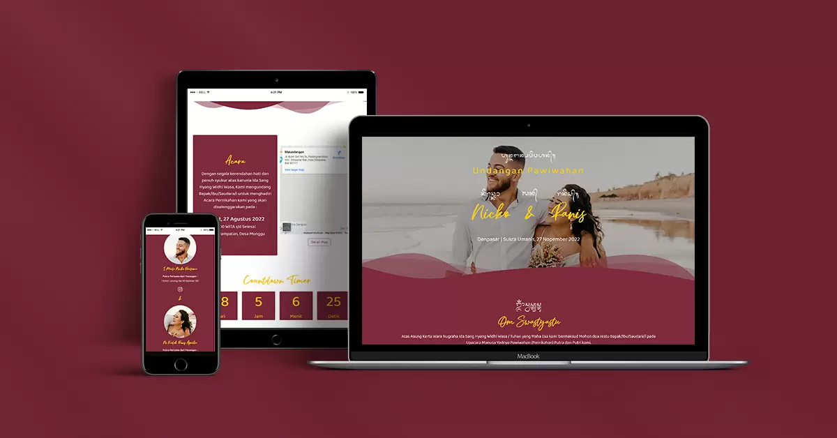 Maiundangan - Desain Undangan Digital Red Velvet